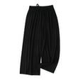 thumbnail image 1 of ameIAEA Girl Wide Leg Pants Elastic Waist Casual Palazzo Trousers Toddler Kids Drawstring Pants for 4-15 Y, 1 of 3