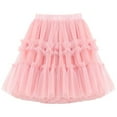thumbnail image 1 of ameIAEA Girls Tulle Skirts A-line Mesh Tiered Skirt Elastic Waist Layered Birthday Party Skirts 2-14 Years, 1 of 2