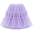 thumbnail image 1 of ameIAEA Girls Tulle Skirts A-line Mesh Tiered Skirt Elastic Waist Layered Birthday Party Skirts 2-14 Years, 1 of 2