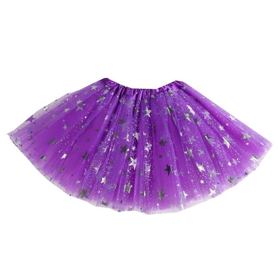 ameIAEA Girls Tulle Skirts Elastic Waisted Ruffle Party Dance Skirt for Toddler Kids 1-6 Years