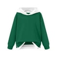 thumbnail image 1 of ameIAEA Hoodies for Boys Girls Long Sleeve Sweatshirts Kids Color Block Casual Fall Pullover Tops, 1 of 3