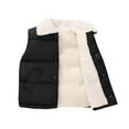 thumbnail image 1 of ameIAEA Kids Boys Girls Fleece Lined Puffer Vest Toddler Sleeveless Button Down Winter Waistcoat, 1 of 2