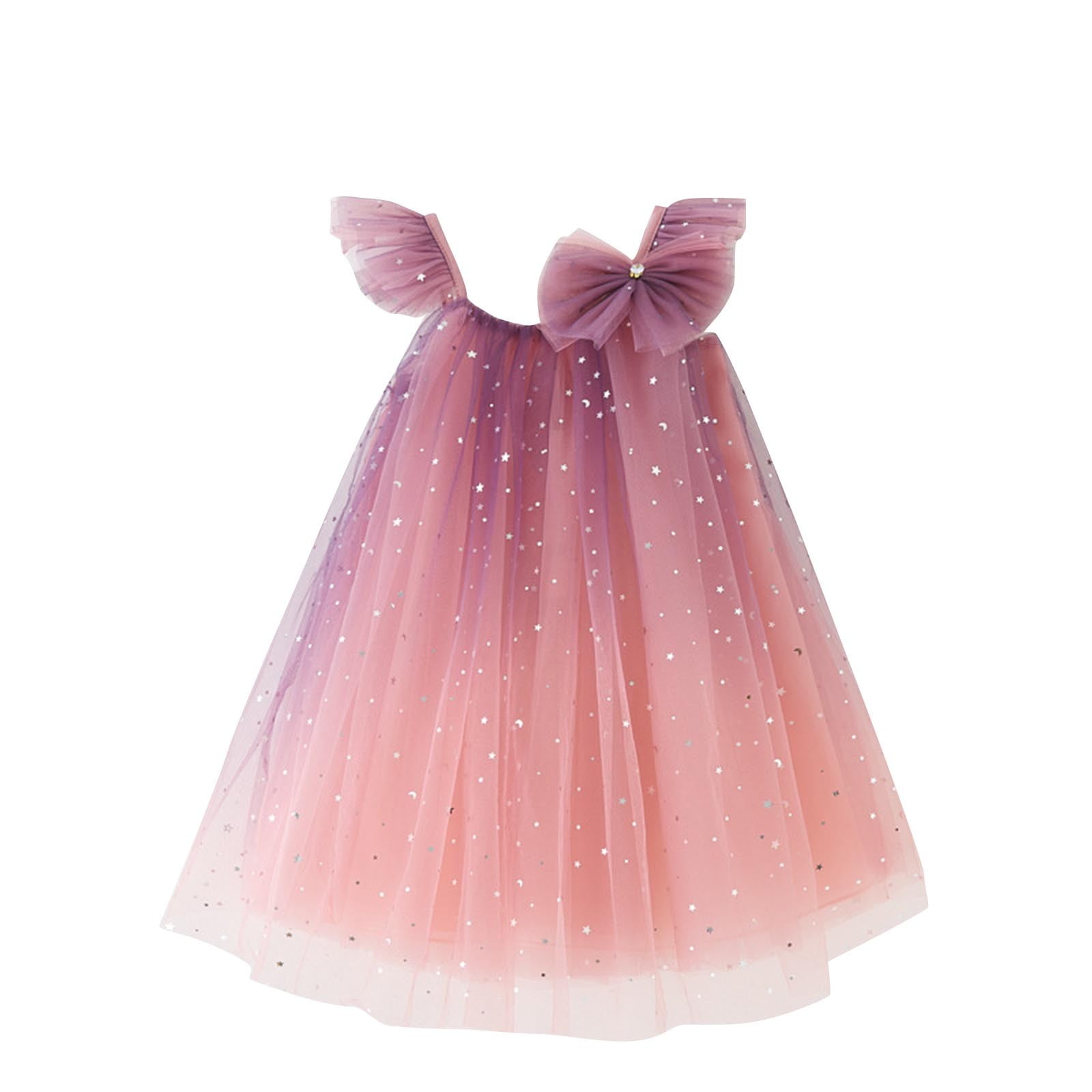 Summer Arrival Baby Girls Solid Color Tulle Design Sleeveless Dress