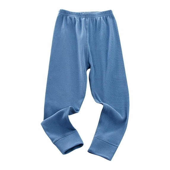 ameIAEA Kids Winter Pants Elastic Waisted Solid Color Warm Pants for Boys Girls 3-14 Years