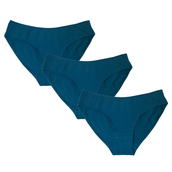 ameIAEA Ladies Briefs Solid Color Low Rise Underwear Women Comfort No Show Breathable Panties 3Pcs