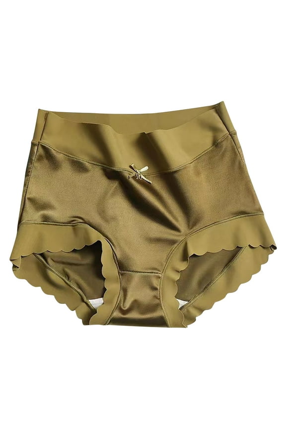 Ladies Soft Smooth Silk Underwear Comfortable Full Coverage Briefs Bow Stretch Panties