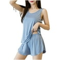 thumbnail image 1 of ameIAEA Ladies Summer Pajamas Sets 2 Piece Tank Top Shorts for Women Loungewear Sleepwear, 1 of 5