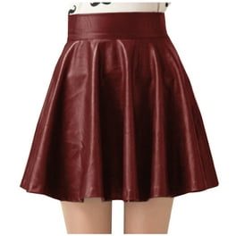 Pleated leather skirt walmart shop