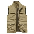 thumbnail image 1 of ameIAEA Mens Sleeveless Vest Stand Collar Full Zip Hiking Jacket Lightweight Outdoor Outwear, 1 of 3