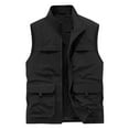thumbnail image 1 of ameIAEA Mens Sleeveless Vest Stand Collar Full Zip Hiking Jacket Lightweight Outdoor Outwear, 1 of 3