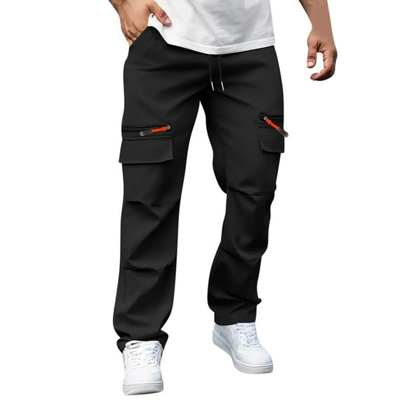 ameIAEA Mens Sweatpants Lightweight Hiking Travel Pants Workout Athletic Pants with Zipper Pockets