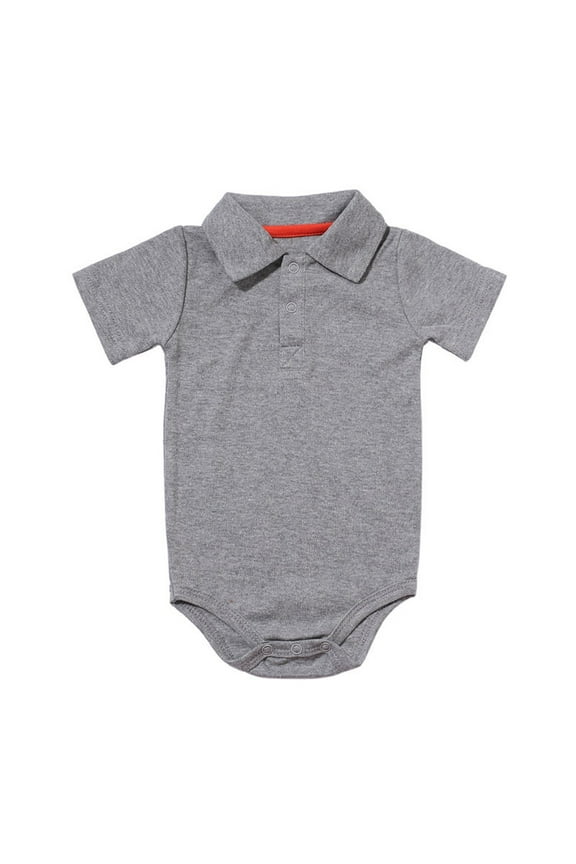 Newborn Infant Baby Boy Girl Clothes Button Down Collared Shirt Romper Short Sleeve Jumpsuit