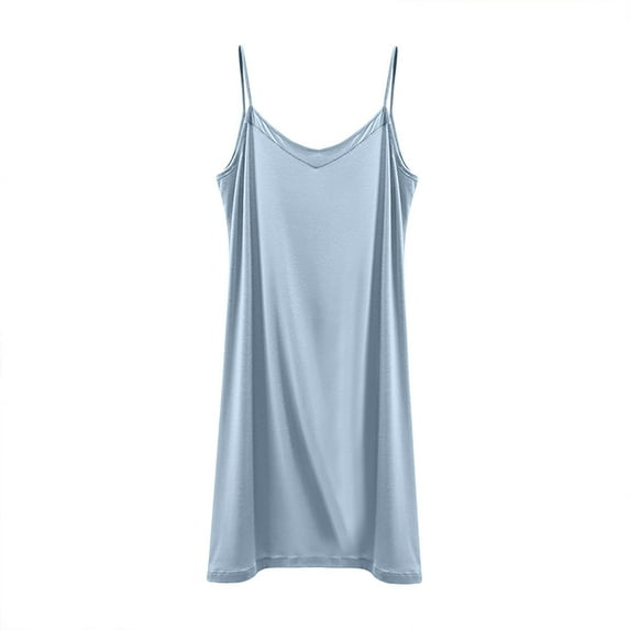 ameIAEA Nightgowns for Women V Neck Nightshirts Sleeveless Cami Sleep Dress Soft Loungewear