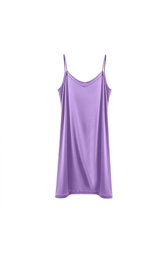 Nightgowns for Women V Neck Nightshirts Sleeveless Cami Sleep Dress Soft Loungewear