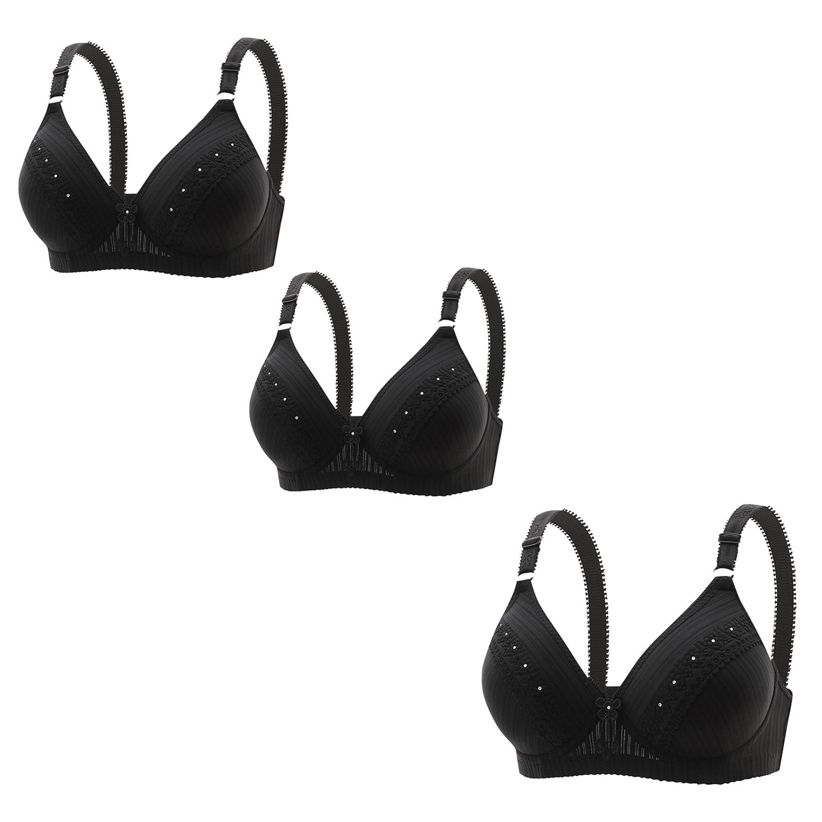 ameIAEA No Underwire Bras for Women 3 Pack Push Up Comfort Bra