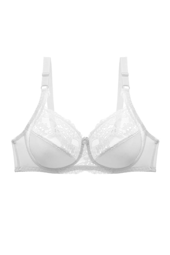 Push Up Bras for Women Underwire Bow Lace Bra Adjustable Strap Comfy Everyday Bras