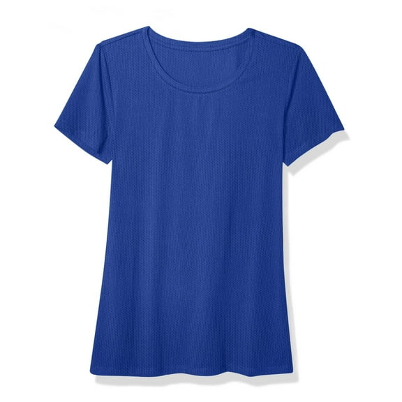 ameIAEA Short Sleeve Shirts for Women Summer Crewneck Casual Tees Solid Color Basic Tops