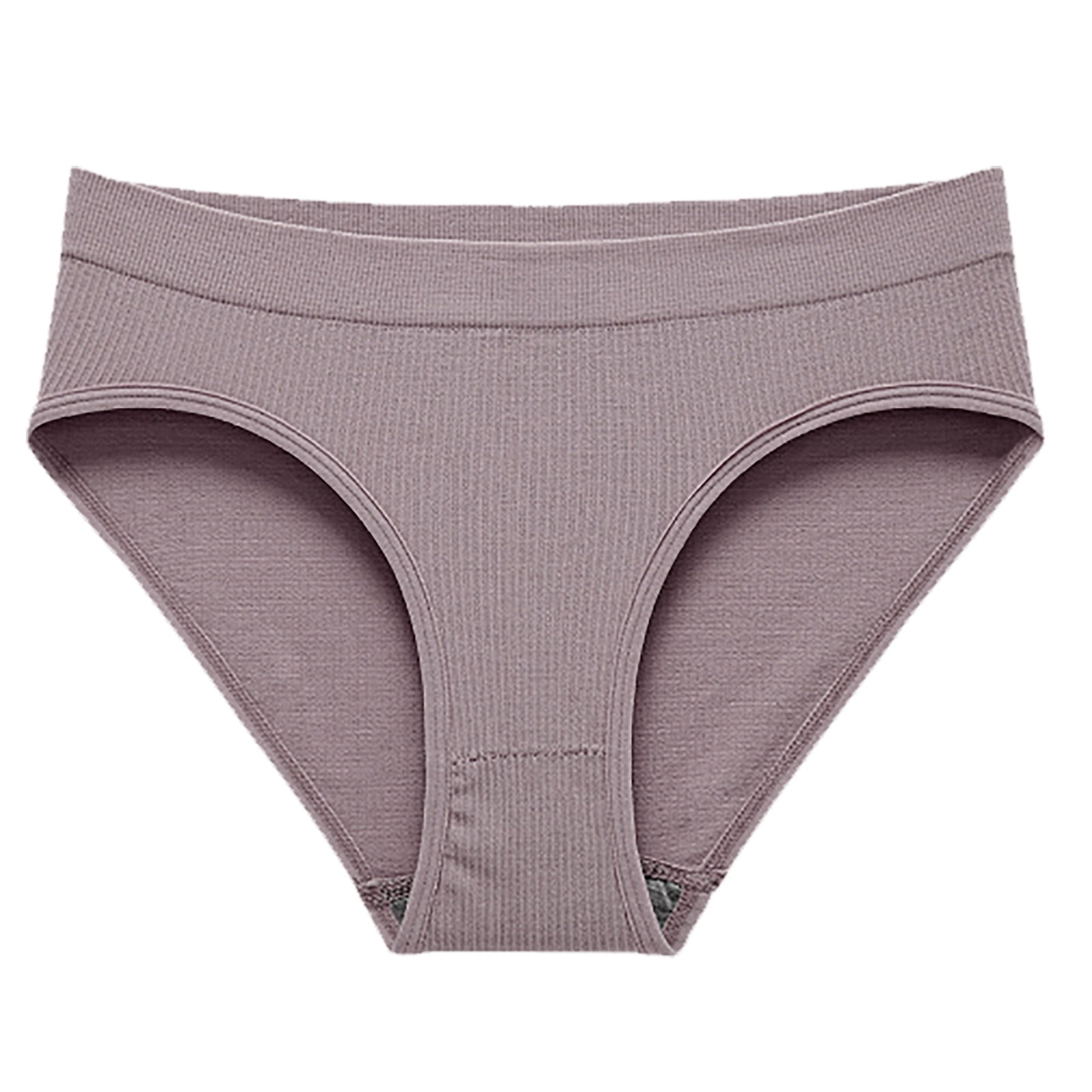 Xiaoxatg Women's Panties Women Solid Color Lace Mid Rise Breathable Polylactic Crotch Seamless Briefs No Show Underwear Women Seamless