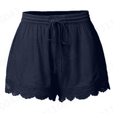 ameIAEA Plus Size Womens Summer Shorts Trendy Drawstring Elastic Waist Lace Beach Vacation Shorts