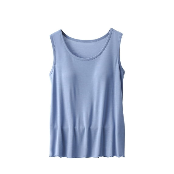 ameIAEA Tank Top for Women with Built-in Padded Bra Sleeveless Camisole Summer Cami Shirts