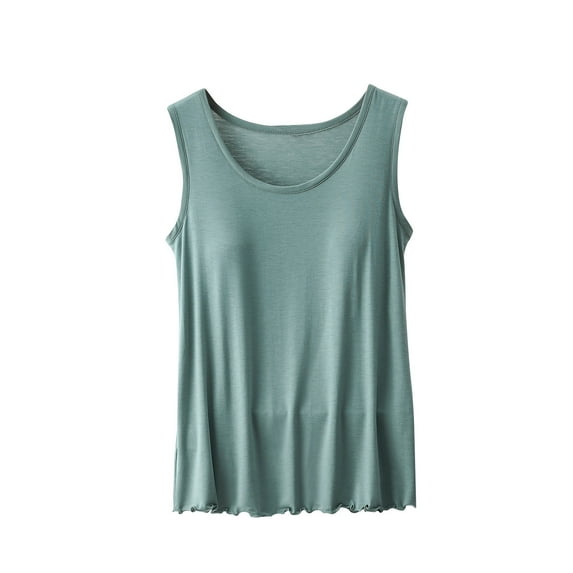 ameIAEA Tank Top for Women with Built-in Padded Bra Sleeveless Camisole Summer Cami Shirts