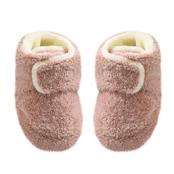 ameIAEA Toddler Baby Booties Infant Boys Girls Cozy Fleece Slippers Socks Walking Warm Shoes
