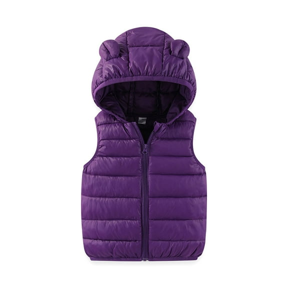 ameIAEA Toddler Baby Boys Girls Puffer Vest Full Zip Up Sleeveless Down Jackets Winter Padded Outerwear