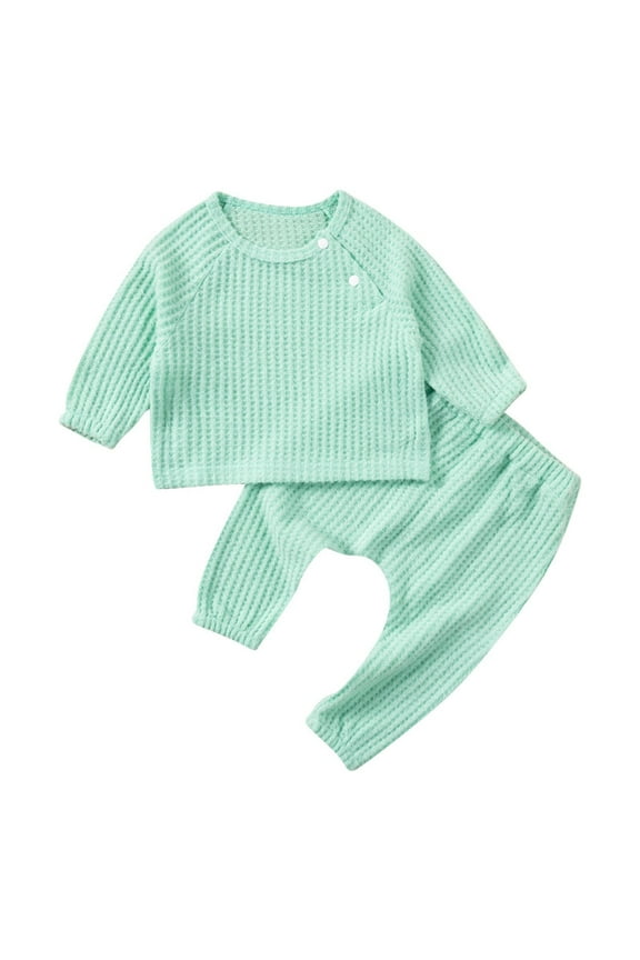 Toddler Baby Girl Clothes Fall Winter Outfits Infant Boys Tops Pants 2 Piece Cute Clothing Set
