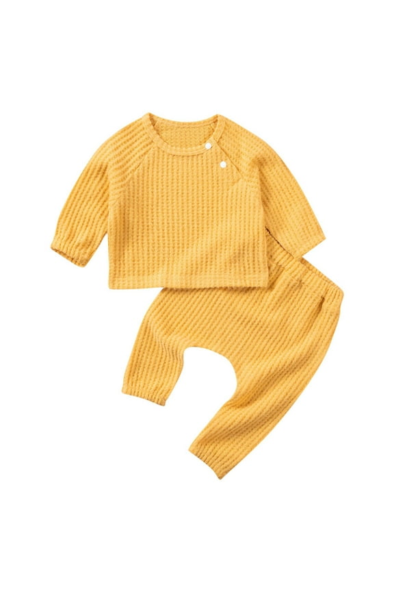 Toddler Baby Girl Clothes Fall Winter Outfits Infant Boys Tops Pants 2 Piece Cute Clothing Set