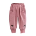 thumbnail image 1 of ameIAEA Toddler Boys Girls Pants Kids Solid Color Sweatpants Elastic Waist Joggers Pants with Pockets, 1 of 7