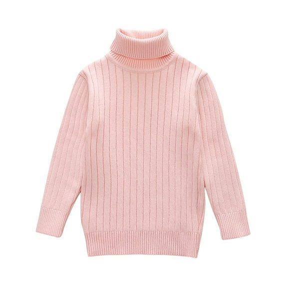 ameIAEA Toddler Boys Girls Turtleneck Pullover Sweater Kids Long Sleeve Knit Tops for Fall Winter