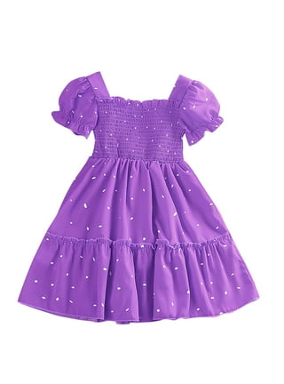 Strasburg cheapest Toddler Girls Formal Purple Short Puff Sleeve Back Bow Dress 2 / 2T