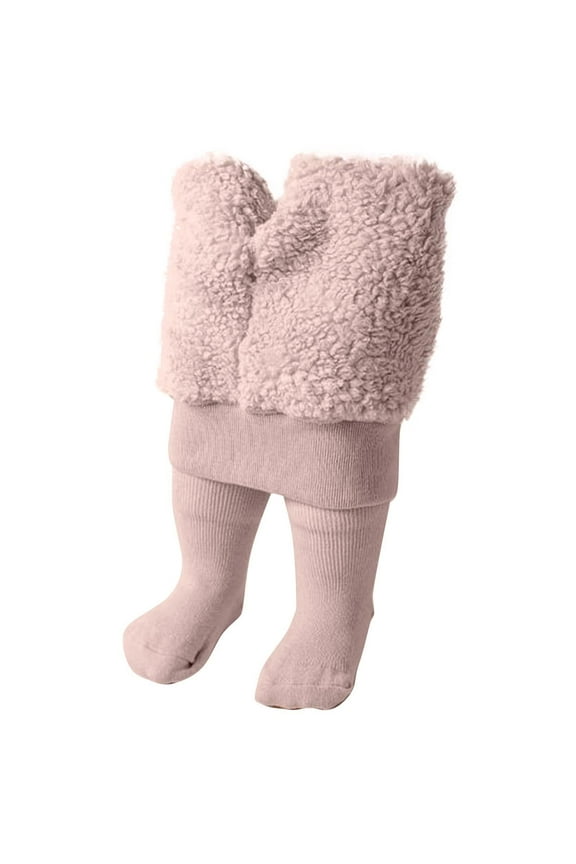 Toddler Girls Tights Fleece Lined Winter Thick Leggings Kids School Uniform Warm Stockings