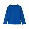 thumbnail image 1 of ameIAEA Toddler Kids Long Sleeve T-Shirt Boys Girls Solid Color Basic Undershirts for 3-12 Years, 1 of 5