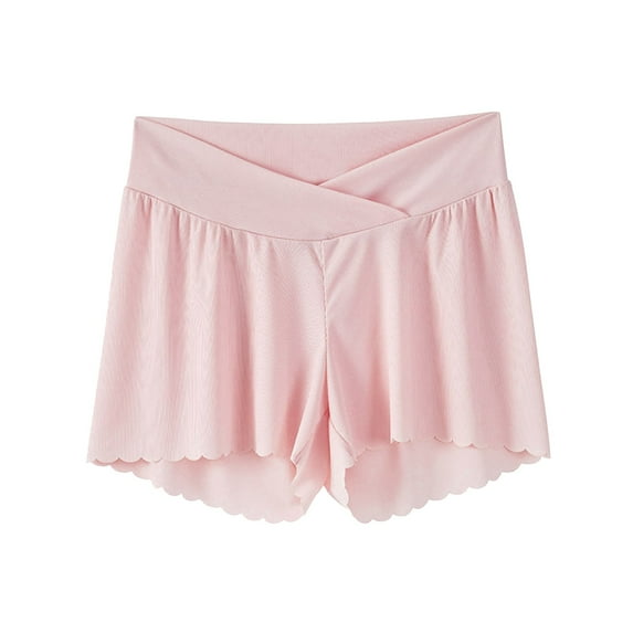 ameIAEA Women Maternity Shorts Preganncy Solid Color Stretch Shorts Soft Under Dress Shorts