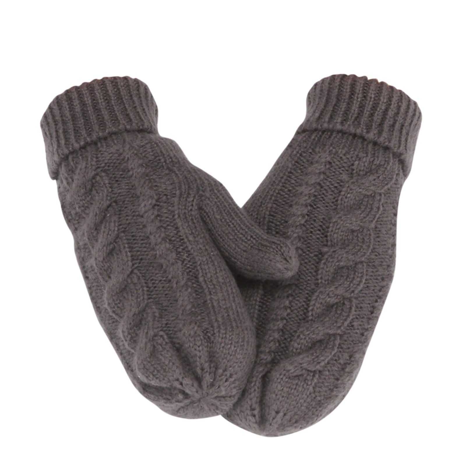 ameIAEA Women Mittens Winter Fleece Lined Thick Knitted Gloves Warm ...