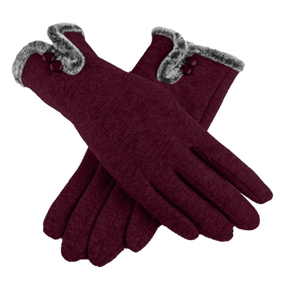ameIAEA Women Winter Fleece Lined Gloves Cold Weather Outdoor Touchscreen Warm Gloves for Driving Cycling