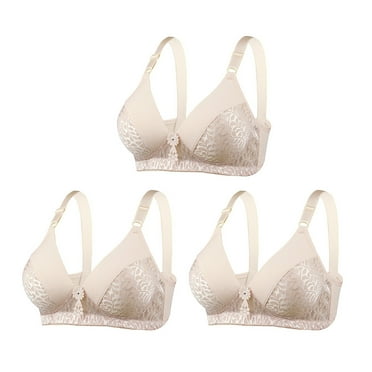 ameIAEA Women's 3 Pack Bras No Underwire Push Up Comfort Bras Full Coverage Adjustable Strap Everyday Bra