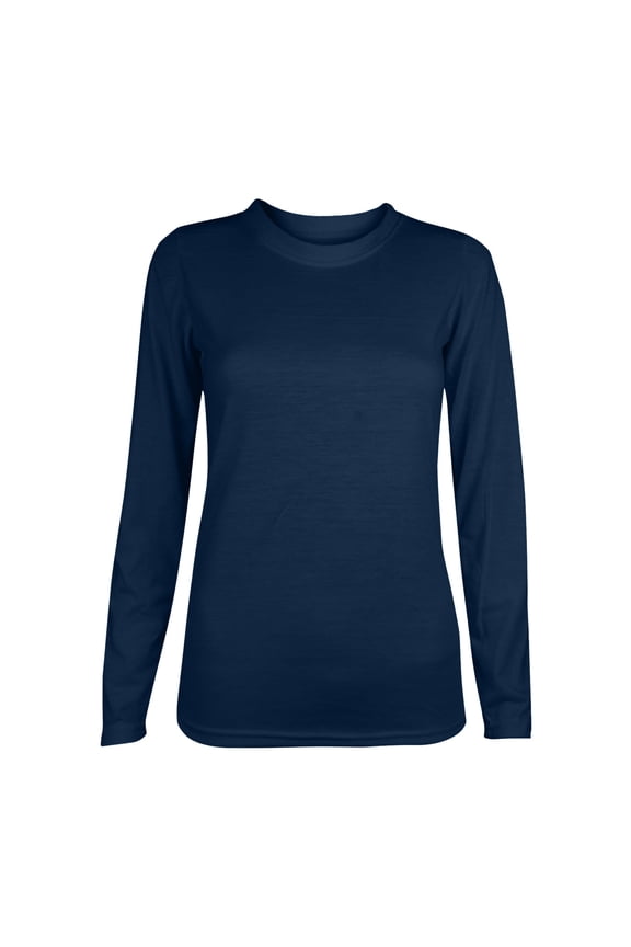 Women's Crewneck Long Sleeve T-Shirt Solid Color Basic Tee Tops Fall Casual Clothes