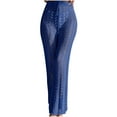thumbnail image 1 of ameIAEA Women's High Waist Drawstring See Through Knit Pants Summer Beach Swimsuit Cover Up Pants, 1 of 4