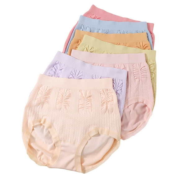 ameIAEA Women's High Waisted Underwear Full Coverage Soft Briefs Breathable Stretch Panties Multipack