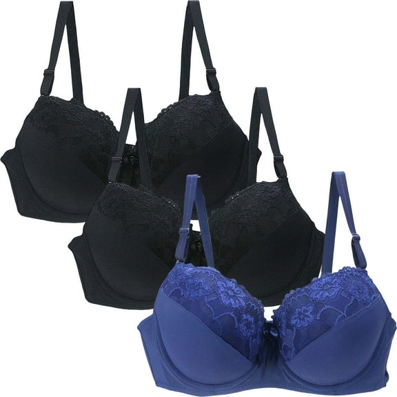 ameIAEA Women's Minimizer Bra Push Up Underwire Adjustable Straps Full Coverage Everyday Bras