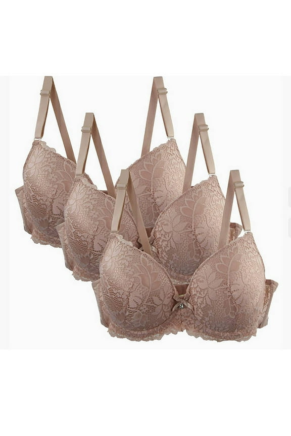 Women's Minimizer Bra Push Up Underwire Adjustable Straps Full Coverage Everyday Bras