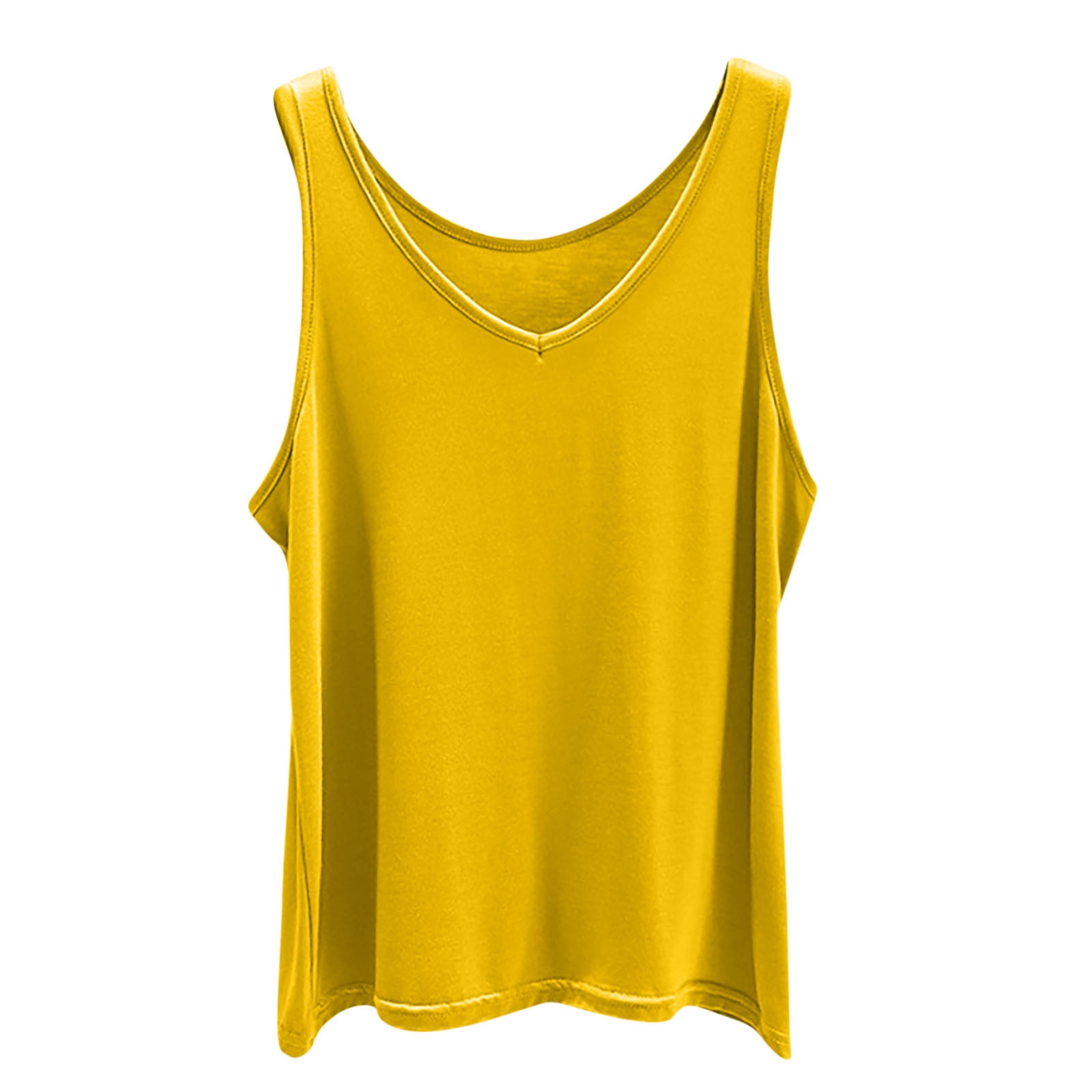 ameIAEA Women's Pajama Tank Top Summer V Neck Sleeveless Sleep Shirt ...