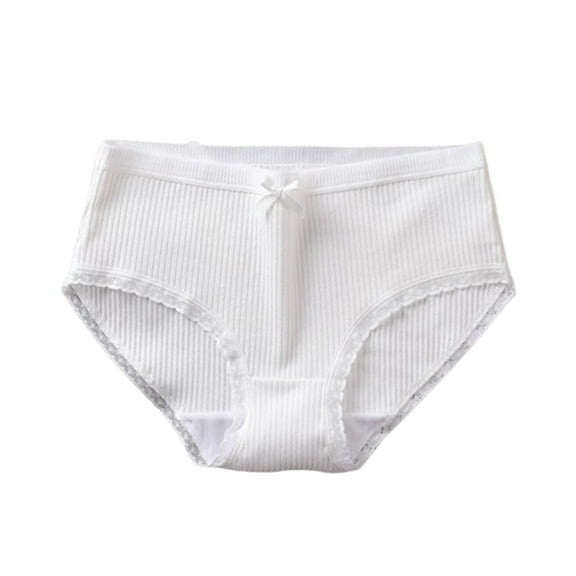 ameIAEA Women's Panties Soft Breathable Ruffle Bow Briefs Full Coverage No Show Comfort Underwear