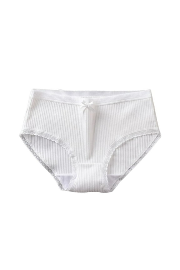 Women's Panties Soft Breathable Ruffle Bow Briefs Full Coverage No Show Comfort Underwear
