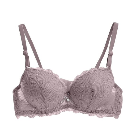 ameIAEA Women's Push Up Everyday Bras Spaghetti Strap Lace Bras Comfortable Underwire Bra