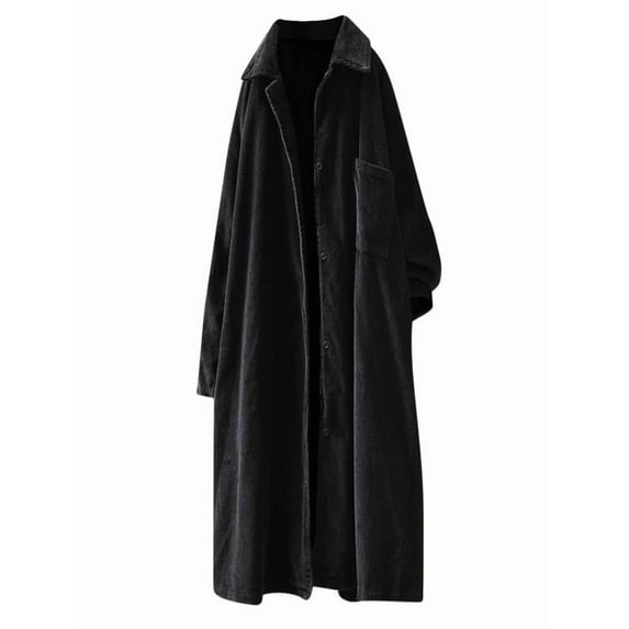 ameIAEA Womens Corduroy Shacket Jackets Long Sleeve Button Down Collar Casual Fall Coats with Pocket