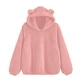 thumbnail image 1 of ameIAEA Womens Fuzzy Hoodies Sherpa Fleece Long Sleeve Hooded Sweatshirts Fall Winter Pullover Tops, 1 of 7