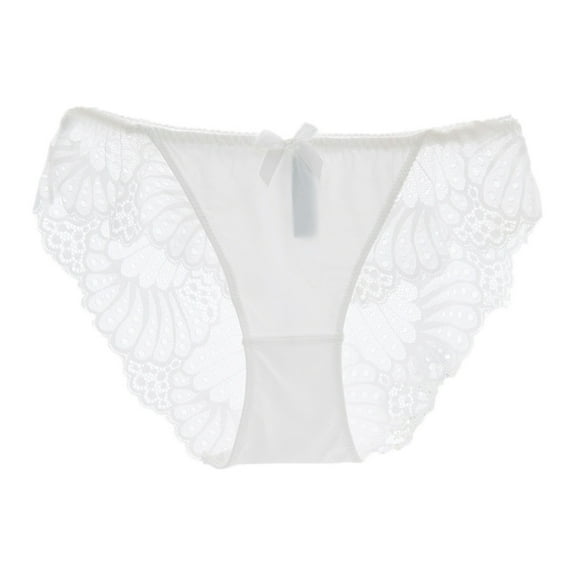 ameIAEA Womens Lace Underwear Hollow Out Full Coverage See Through Panties Breathable Ladies Briefs